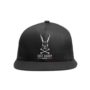 Flat Wing Cap - Snap Back Hat for Men/Women - Baseball Flat Top Cap - Black